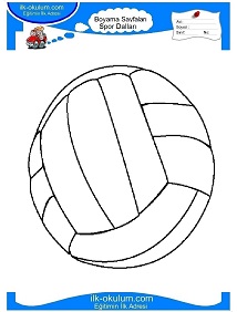 Çocuklar İçin Voleybol Boyama Sayfaları 